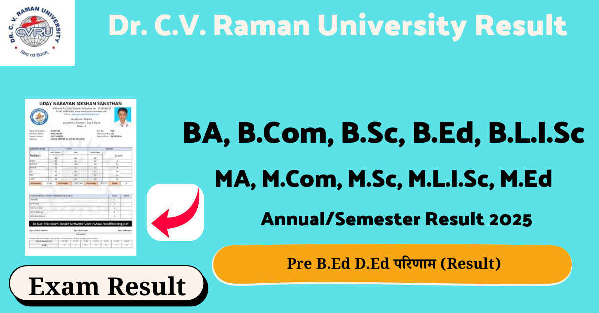 Dr. C.V. Raman University Results
